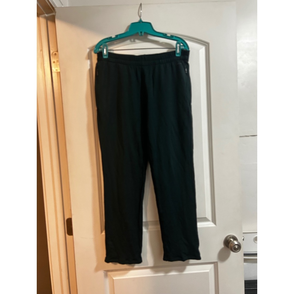Z Zegna Mens 100% Wool Sweatpants Forest Green Zipper Pockets 8 VL475 ZZTP60